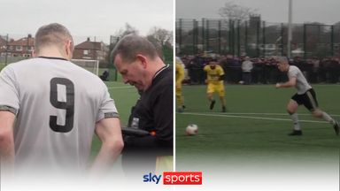 Smith celebrates Eubank win with Sunday League... but did he score a penalty?
