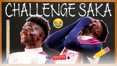 Saka quizzed by school kids for the Challenge Saka Trophy!