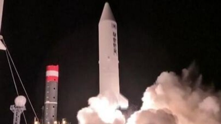 South Korea&#39;s defense ministry releases a video of its latest solid fuel rocket test