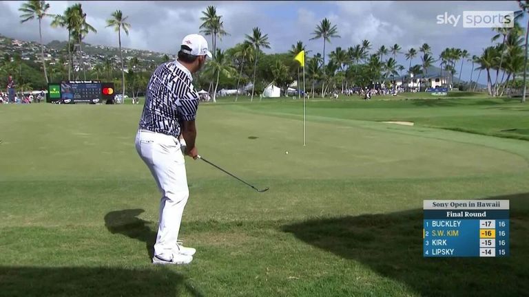 Si Woo Kim’s massive 28-foot chip-in seals Sony Open victory