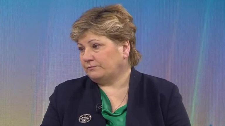 Shadow attorney general Emily Thornberry speaks to Sky News after the inflation figure for December was released - 10.5% compared to November&#39;s 10.7%.