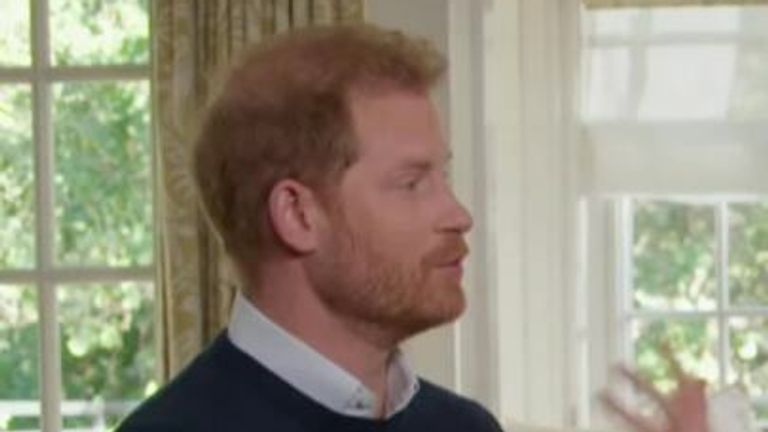 Prince Harry speaks to ITV