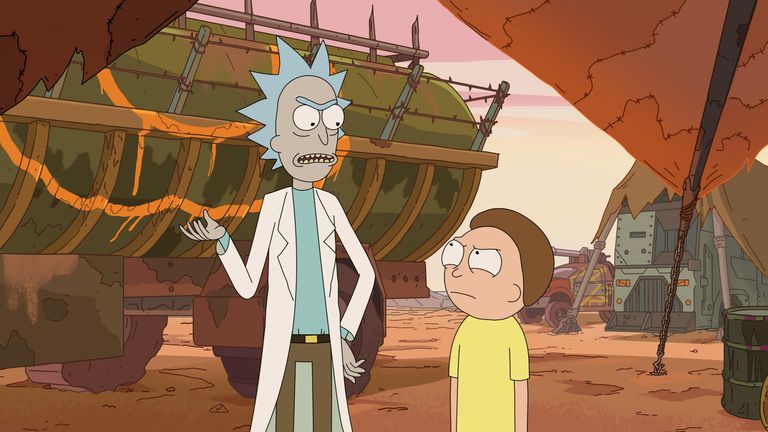 RICK AND MORTY, from left: Rick Sanchez (voiced by Justin Roiland), Morty Smith (voiced by Justin Roiland), (Season 3, 2017). photo: ©Adult Swim 