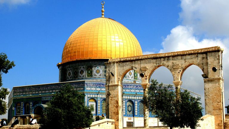 The Dome of the Rock in the Al Aqsa compound in Jerusalem