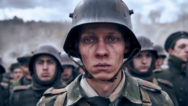 Felix Kammerer in All Quiet On The Western Front. Pic: Netflix/ Reiner Bajo