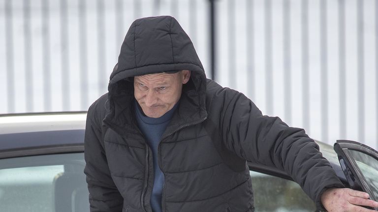 Alun Titford arrives at Mold Crown Court in Flintshire, North Wales