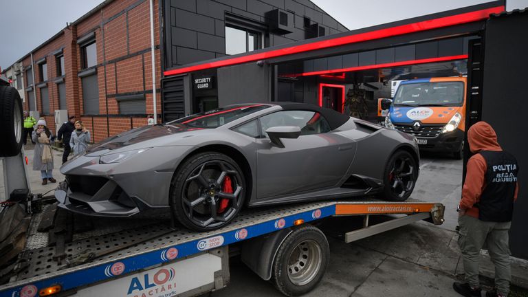 The luxury cars were seized in the case against Andrew Tate