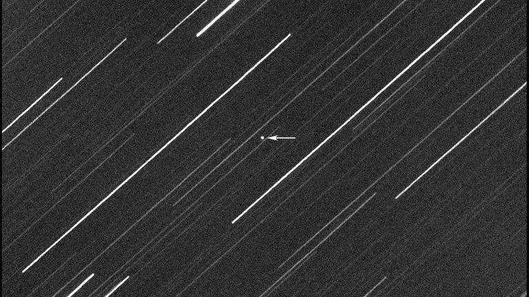 The Virtual Telescope Project captured this image of the asteroid when it was 37,000km (23,000 miles)