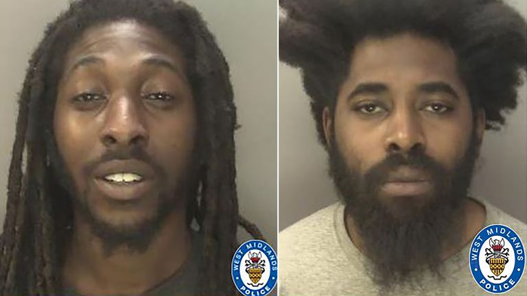 Undated composite photo of handout photos issued by West Midlands Police of Theo (right) and Remell Bailey (left), who are wanted in connection with the 2021 murder of Gavin Parry. Issue date: Tuesday January 10, 2023.

