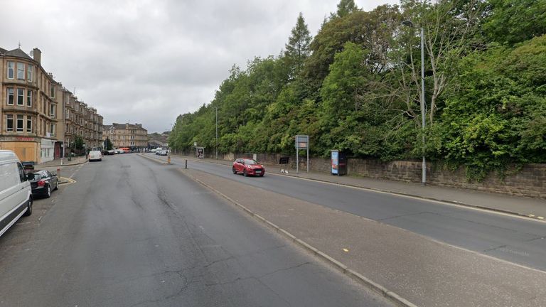 Battlefield Road in Glasgow, Scotland

