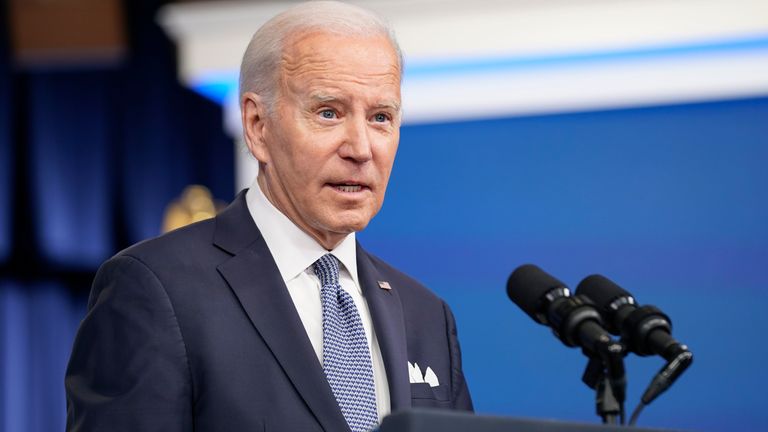 President Joe Biden responds to reporters questions after speaking about the economy in the South Court Auditorium in the Eisenhower Executive Office Building on the White House Campus, Thursday, Jan. 12, 2023, in Washington.  (AP Photo/Andrew Harnik)