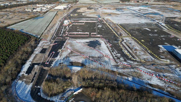 The site in Blyth, Northumberland where Britishvolt had plans to build a gigafactory to make batteries. The troubled electric car battery maker is expected to fall into administration after failures to secure a buyer. Picture date: Tuesday January 17, 2023.
