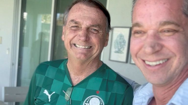 Pictures have emerged of Brazil's former President Jair Bolsonaro in Florida, after he quit the role with two days to go in his term