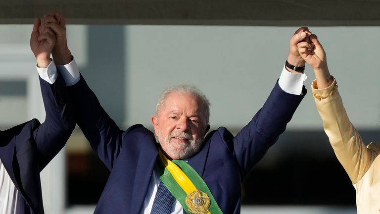 Lula is sworn in as Brazil's president for the third time