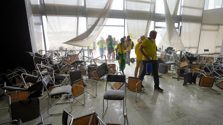 Protesters stormed the National Congress building in Brazil