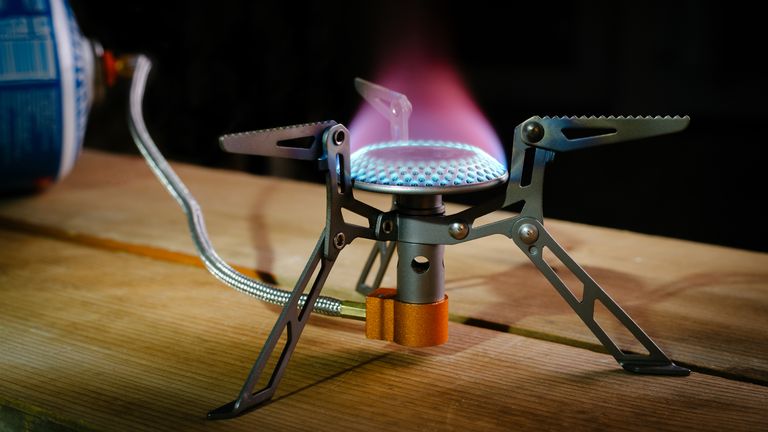 A portable gas burner, also known as a camping stove