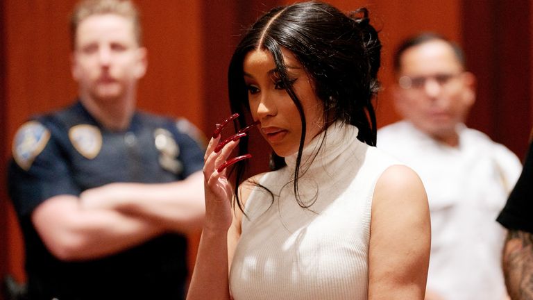 Rapper Cardi B appears at the Queens County Criminal Court in Queens, New York 