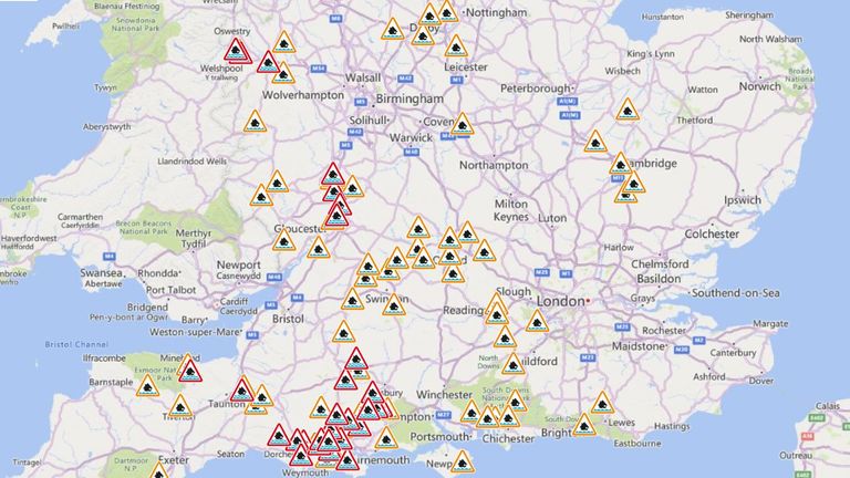 Flood warnings. Image uploaded 11 January 2023. Pic: check-for-flooding.service.gov.uk