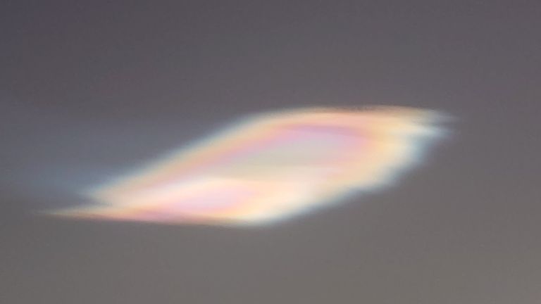 Nacreous cloud over Aberlour at 4:45pm. Pic: 
John MacDonald