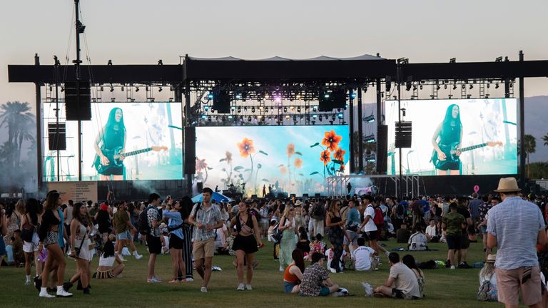 One of the main stages at the Coachella Music and Arts Festival in Indio, California. Pic: AP