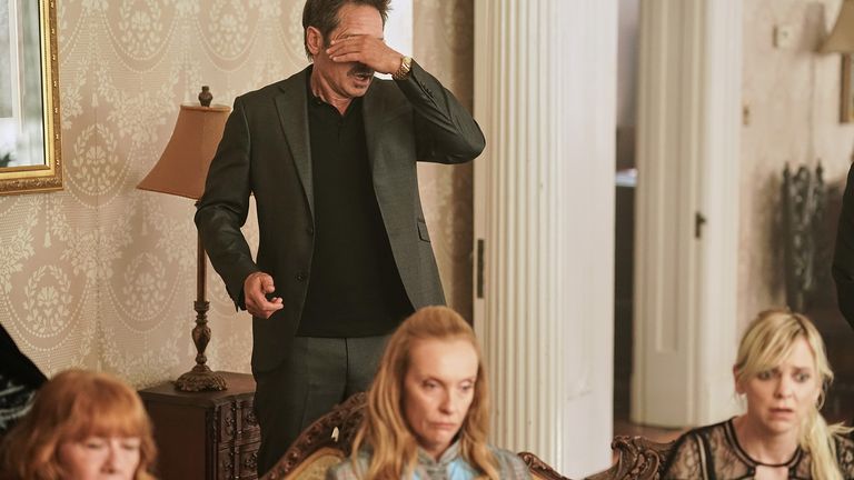 David Duchovy, Toni Collette and Anna Faris in The Estate. Pic: Signature Entertainment/Sky