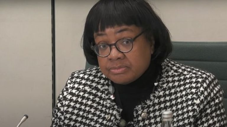 Diane Abbott  at the Home Affairs Committee on policing priorities  