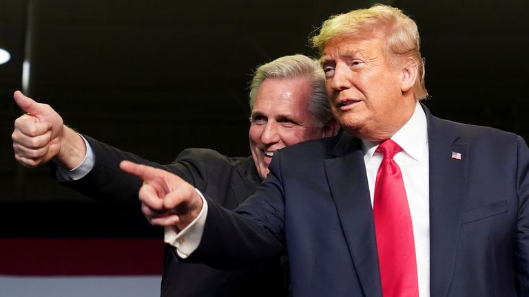 Kevin McCarthy and Donald Trump in 2020