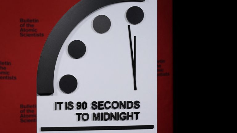 The Doomsday Clock has been set at 90 seconds to midnight
