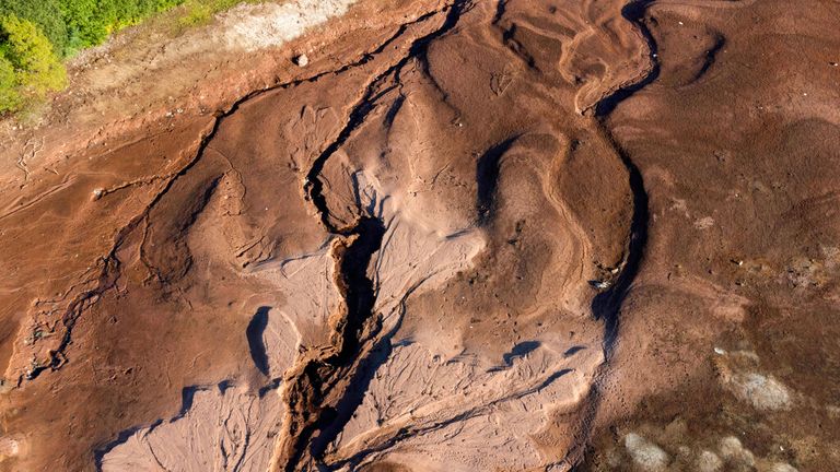 Drought at South Wales reservoirs ** STORY AVAILABLE, CONTACT SUPPLIER** (Cover Images via AP Images)
Pic: AP