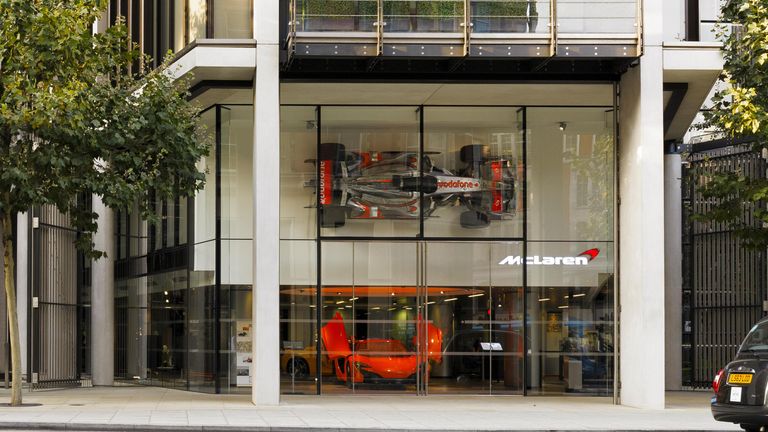 The McLaren of Jardine Motors at 100 Knightsbridge, London