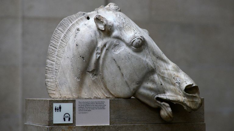 Part of the collection of stone objects, inscriptions and sculptures which are collectively known in the UK as the Elgin Marbles