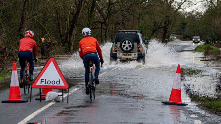 Scores of flood warnings have been issued across the country