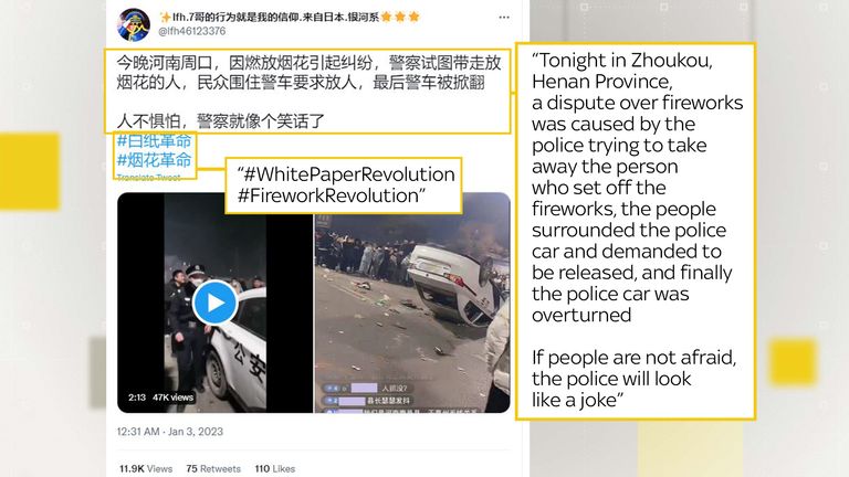 One of the posts online comparing the 2022 protests with the incident on 2 January