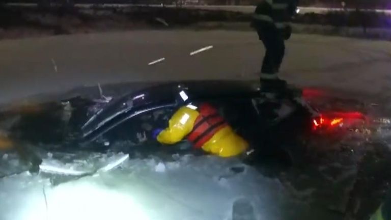 Milwaukee Rescuers Save Woman Trapped in Car in Icy Pond