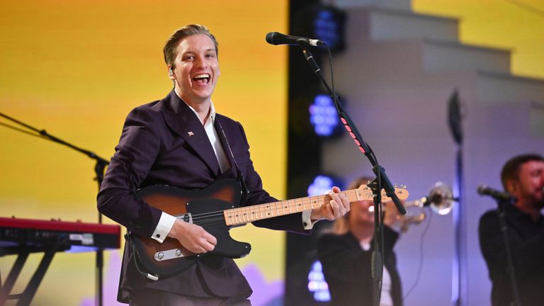 George Ezra performs during the Queen&#39;s Platinum Jubilee celebrations 