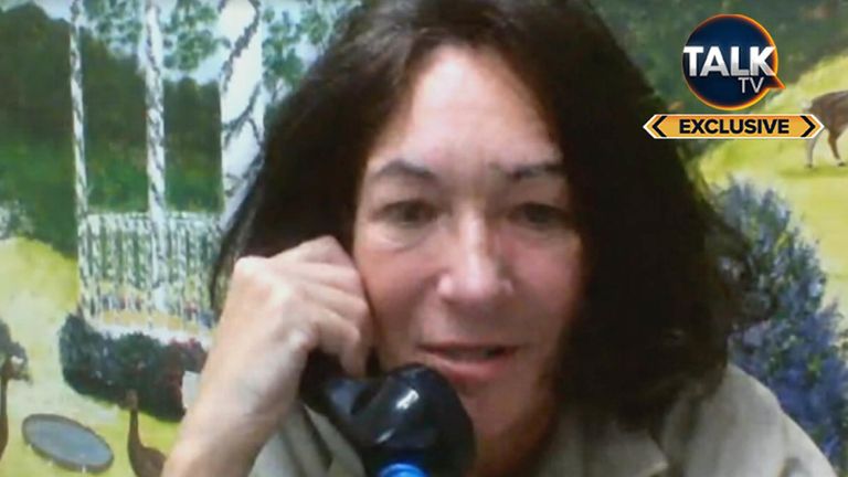 Undated handout screengrab issued by TalkTV from their interview with disgraced British socialite Ghislaine Maxwell, from prison in the US