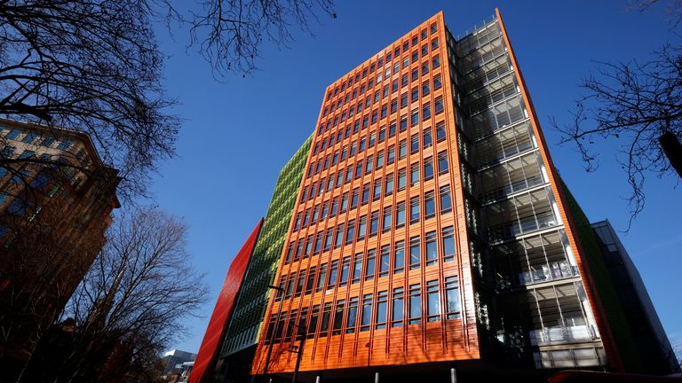 On January 14, 2022, a view of Google's office in the Central St Giles development area in London, England. REUTERS/John Sibley