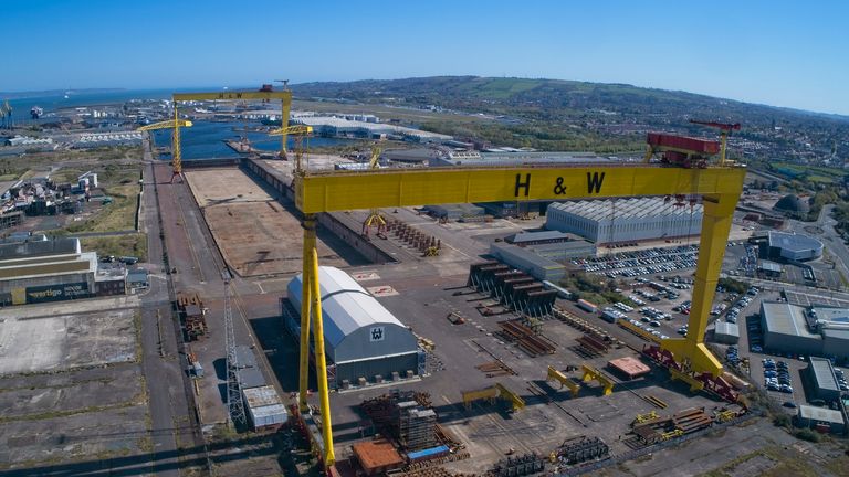 Harland & Wolff&#39;s Belfast shipyard.