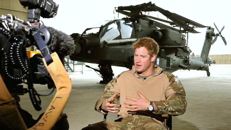 Harry in Afghanistan in 2012