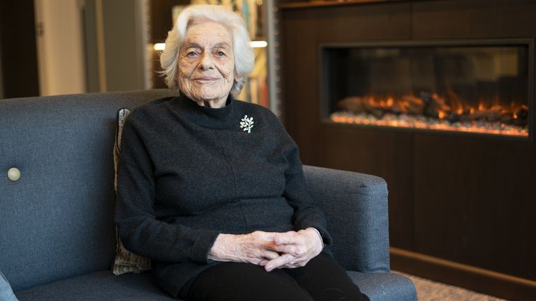 Holocaust survivor Vera Schaufeld at her home in north London, ahead of Holocaust Memorial Day. Vera was born in Prague in 1930 and transported via the Kindertransport to the UK in 1939 where she lived with a family in Bury St Edmunds. Her father was the head of the Jewish community in the small town she grew up in and none of her family who remained in central Europe survived the war. Vera went on to train as a teacher. 