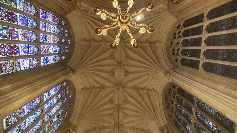 The ceiling of St Stephen's Hall