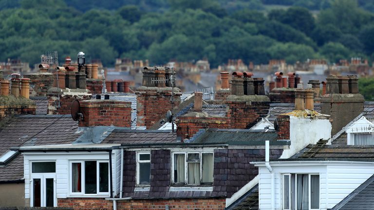 A general view of housing in Scarborough, North Yorkshire.