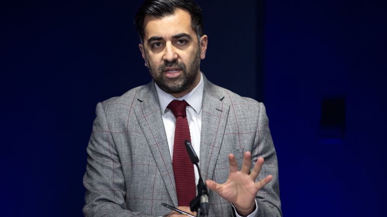 Health Secretary Humza Yousaf during a press conference on winter pressures in the NHS, at St Andrews House in Edinburgh. Picture date: Monday January 16, 2023.