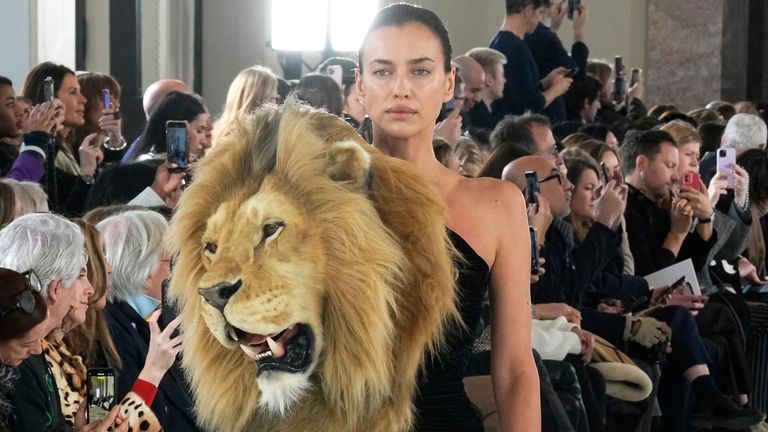 Fashion house says no animals were harmed as controversial lion head dress sparks uproar