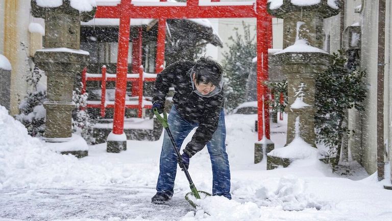 Tottori, Tottori Prefecture, western Japan. Pic: Kyodo News via AP