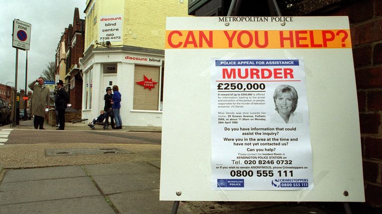 Jill Dando was shot dead on her doorstep in 1999 - the murder remains unsolved