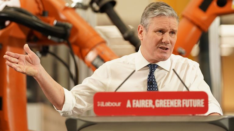 Labour leader Sir Keir Starmer speaks during a visit to UCL at Here East, Queen Elizabeth Olympic Park, London. Picture date: Thursday January 5, 2023.