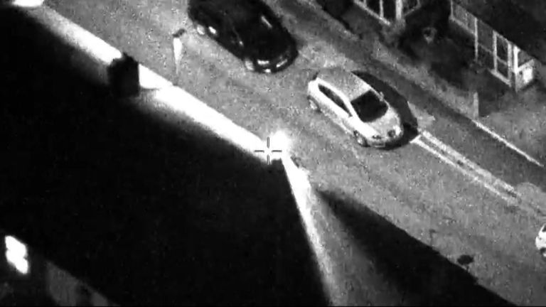 Laser pointed at police helicopter