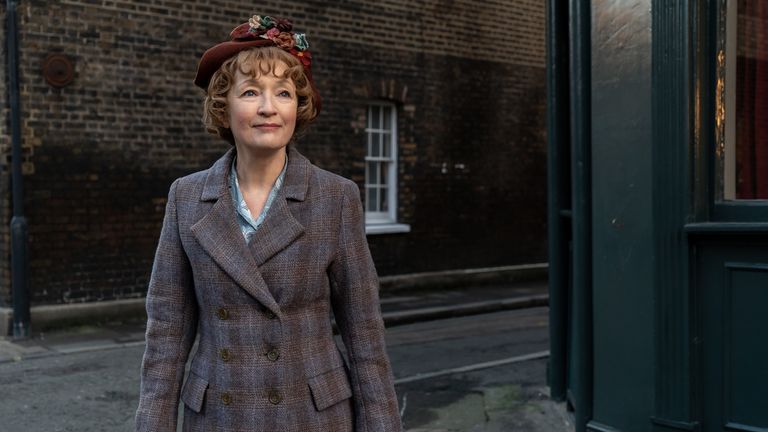 Lesley Manville in Mrs Harris Goes To Paris. Pic: Liam Daniel/Ada Films Ltd/Harris Squared Kft