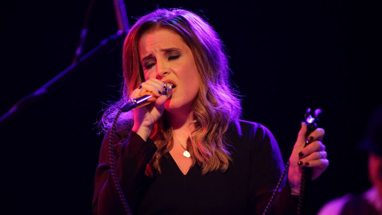 Lisa Marie Presley performs during her Storm & Grace tour on Wednesday June 20, 2012 at the Bottom Lounge in Chicago. (Photo by Barry Brecheisen/Invision/AP)